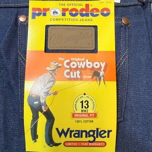 Wrangler Mens Cowboy‎ Cut Original Fit Jeans 36x34 Blue Denim Pro Rodeo
